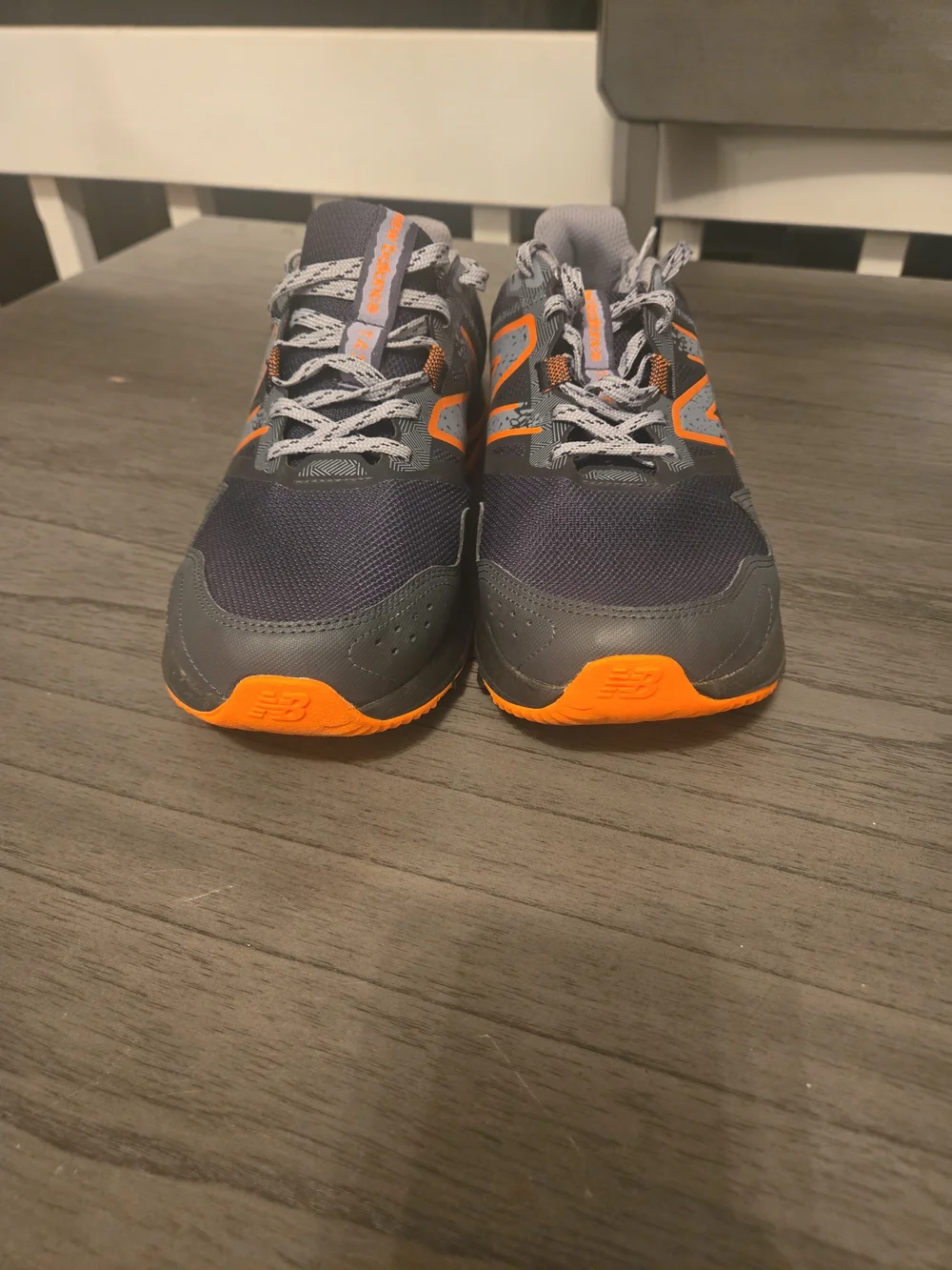 New Balance Men's Gray & Orange Athletic Sneakers